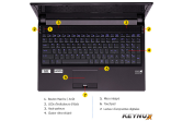 CLEVO Serveur Rack Ordinateur portable Clevo P150SM-A format 15.6" - Clavier rétroéclairé