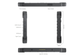 CLEVO Tablette KX-8J Tablette tactile militarisée durcie IP65 incassable, étanche, très grande autonomie - KX-8J